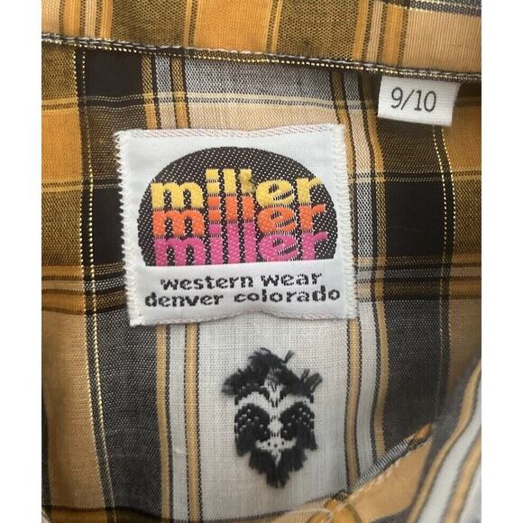 Vintage Miller Women’s Sz 9/10(*XS) Western Plaid  Embroidered Pearl Snap Shirt - Picture 8 of 10
